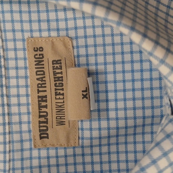 Duluth Wrinkle Fighter Checkered Button Down Mens Size XL Office Wear Busin… - Picture 2 of 4